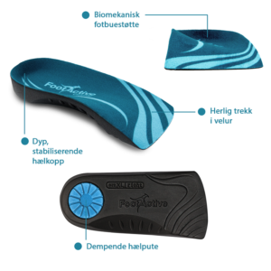 Halvsåle med fotbuestøtte
